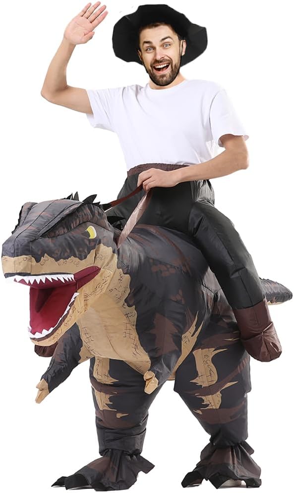 Detalle 2 de Inflatable T-Rex Ride On Costume 160-190cm