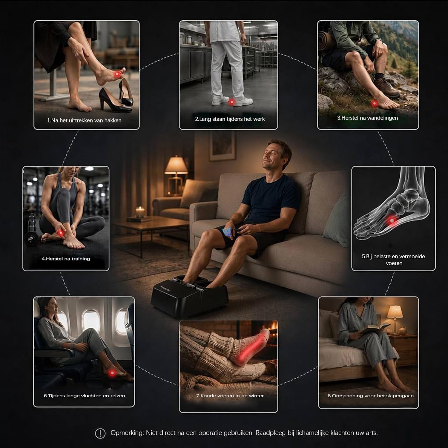 Detalle 2 de MOUNTRAX voetmassageapparaat met warmte, shiatsu en 3D-kneden tot maat 46