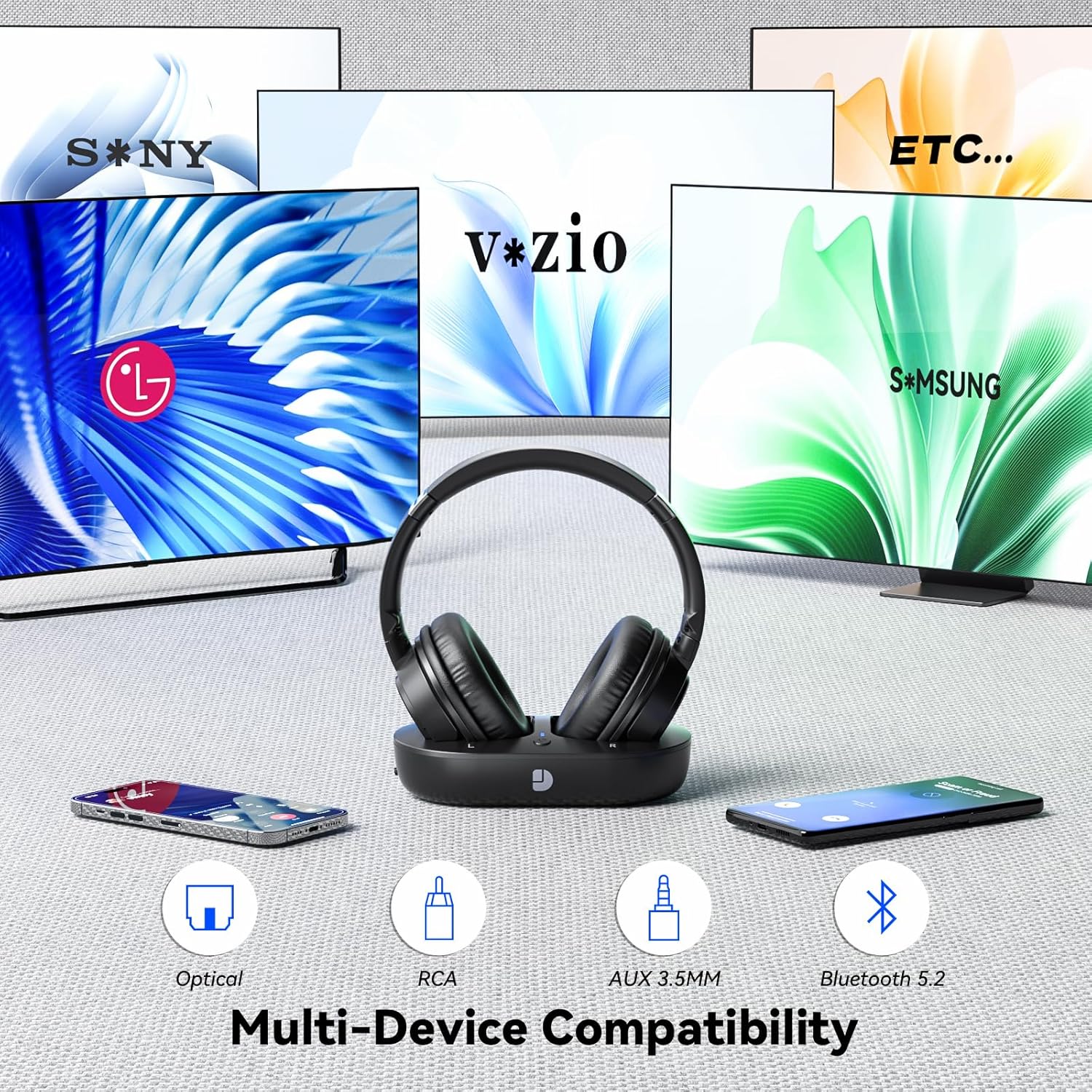 Thumbnail 5 de Dytole Wireless Headphones for TV 65-Hour Battery