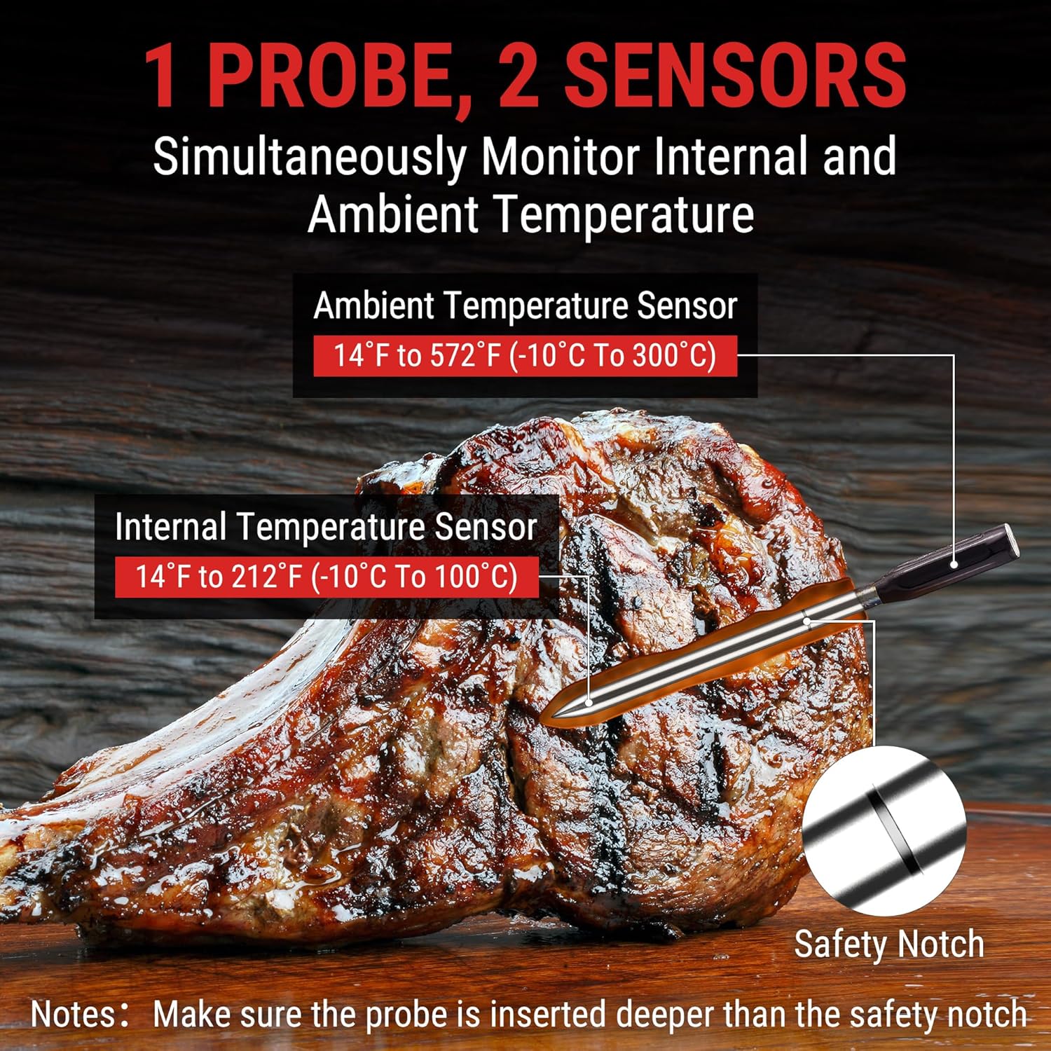 Thumbnail 3 de ThermoPro TempPro 150m Truly Wireless Meat Thermometer (Bluetooth 5.2)