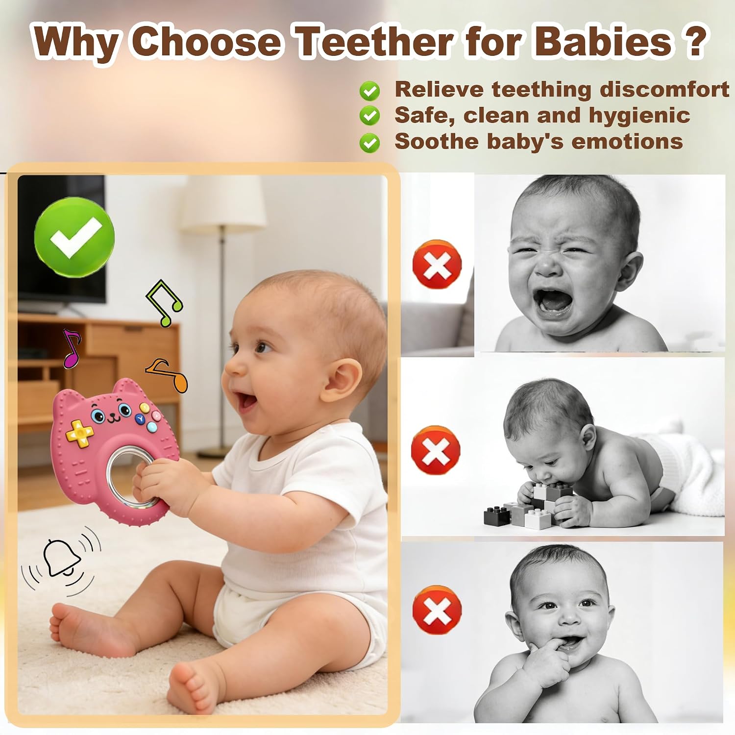 Detalle 2 de Haili Silicone Baby Teether