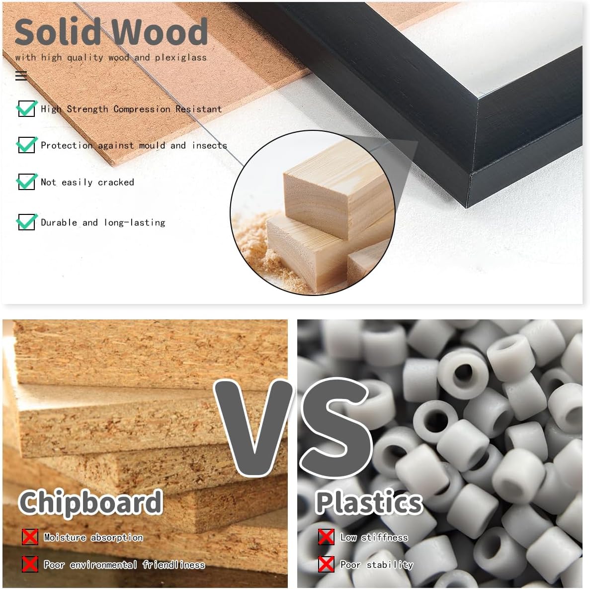 Thumbnail 3 de UHOUSEST Cadre photo A4 noir 🖼️