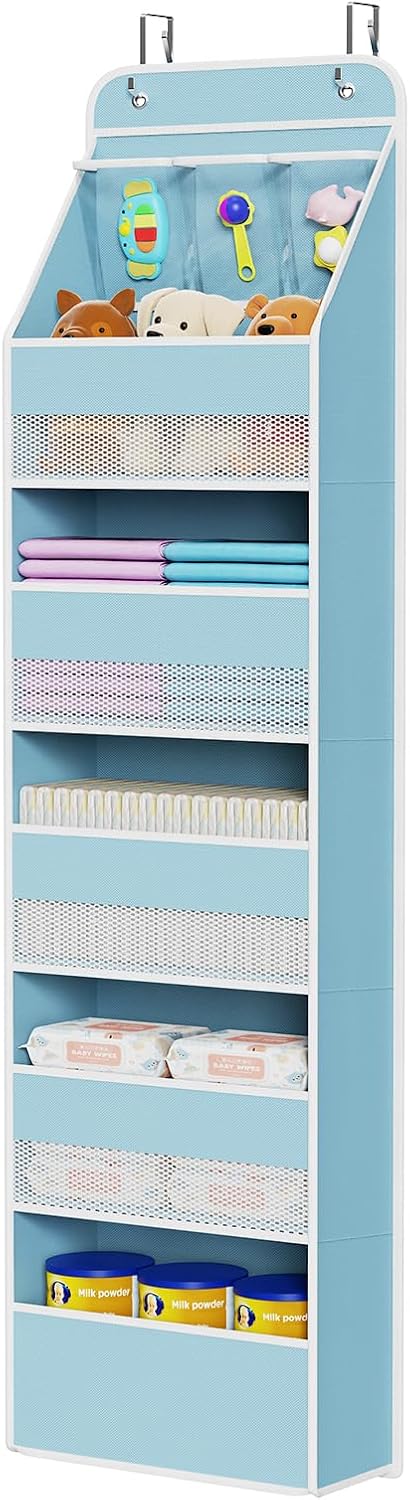 Detalle de Univivi 6-Shelf Over Door Organizer for Baby Essentials 🗂