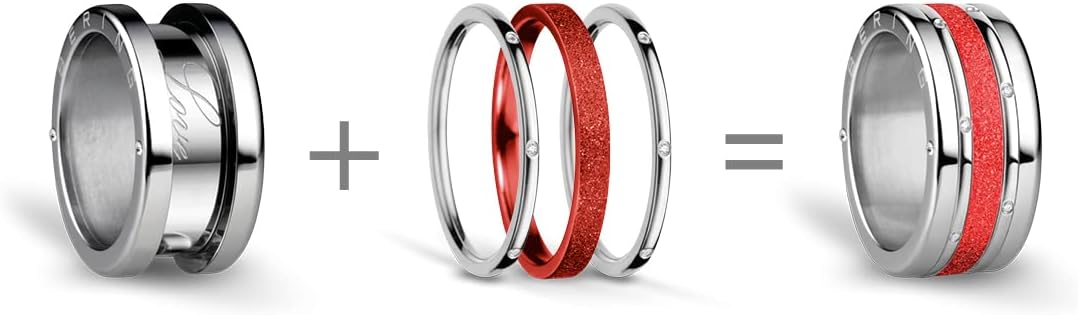Thumbnail 1 de BERING Arctic Symphony Collection Lena - Anello modulare in acciaio inossidabile con Swarovski
