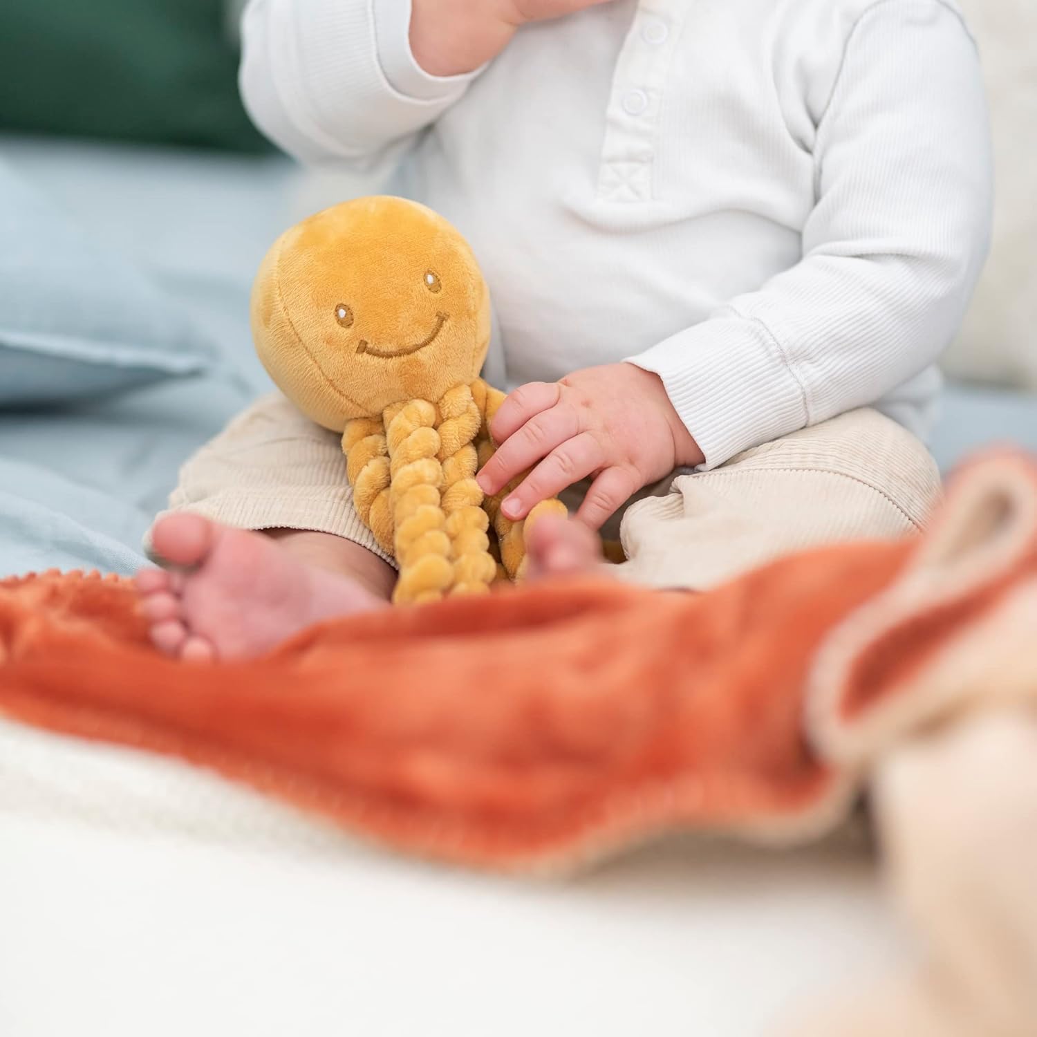 Thumbnail 1 de Nattou Kuscheltier Oktopus Lapidou 23 cm – Für Neugeborene und Frühgeborene, Ocker