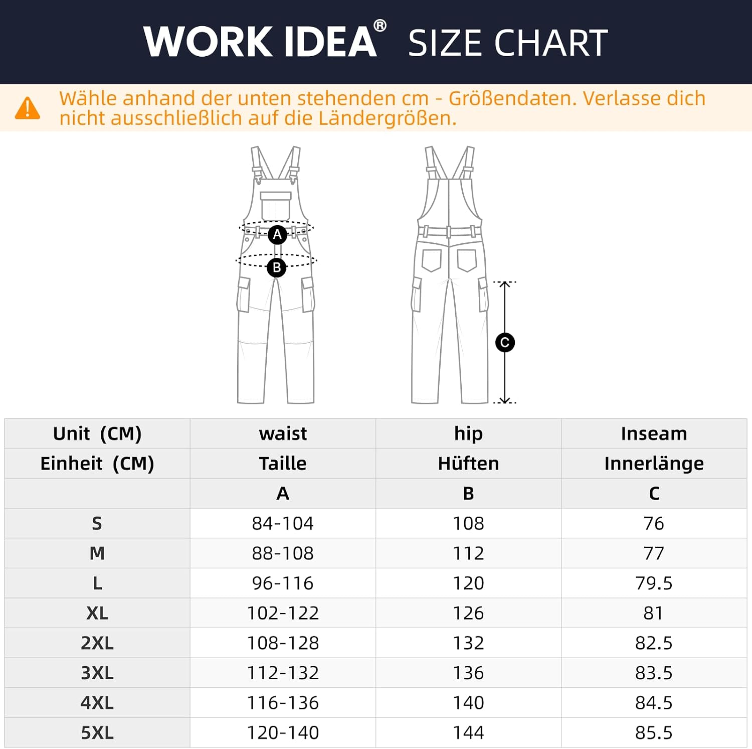 Detalle de WORK IDEA werkbroek voor heren met kniezakken, hamerlus en grote achterzak