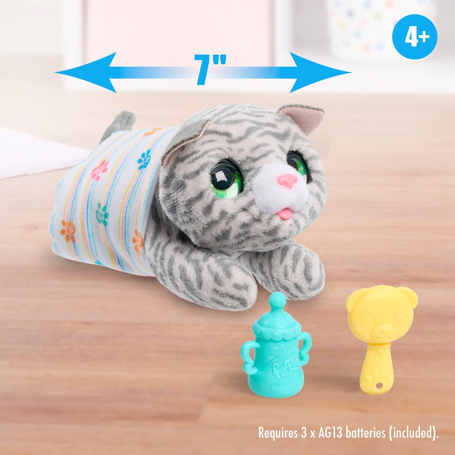 Detalle de furReal Newborns Kätzchen – Interaktives Plüschtierkätzchen von Just Play