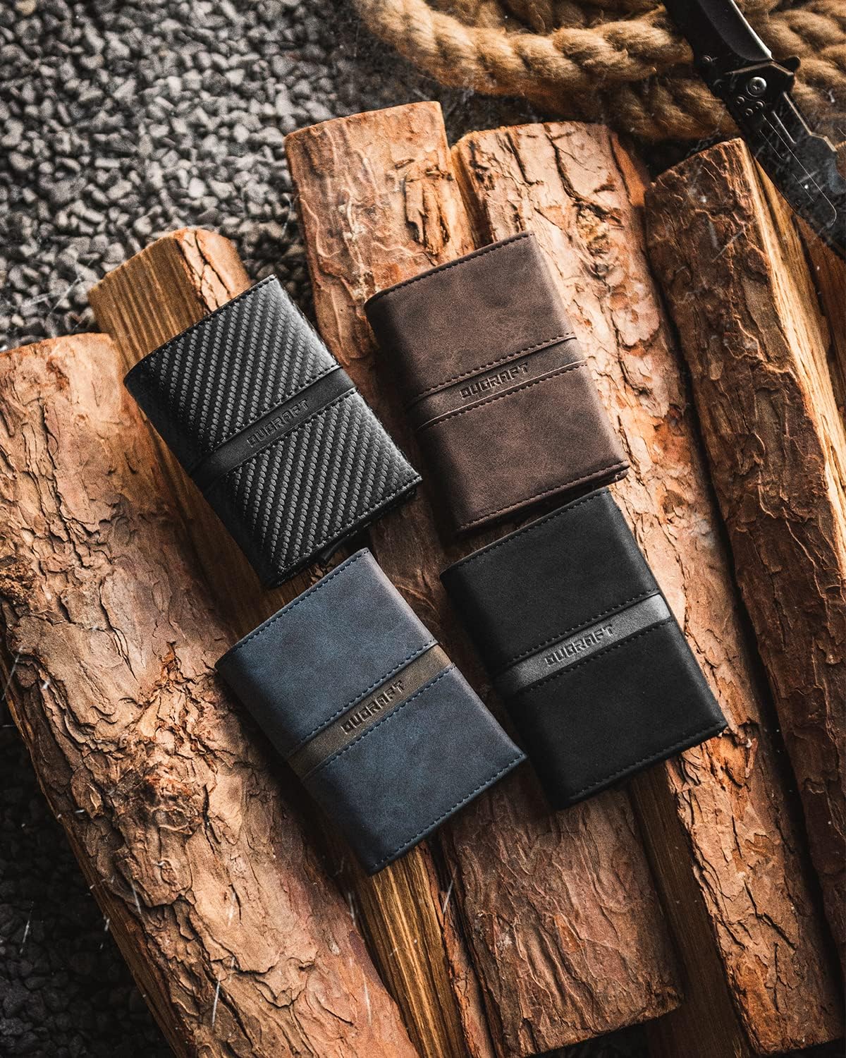 Thumbnail 6 de DUGRAFT Mens Leather Wallet RFID Blocking with Pop Up Card Ejector, ID Window and 4 Extra Slots
