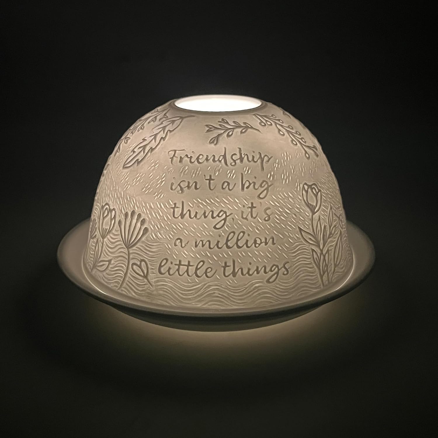 Thumbnail 5 de Cello Porcelain Tealight Holder Dome with 3D projection light effect