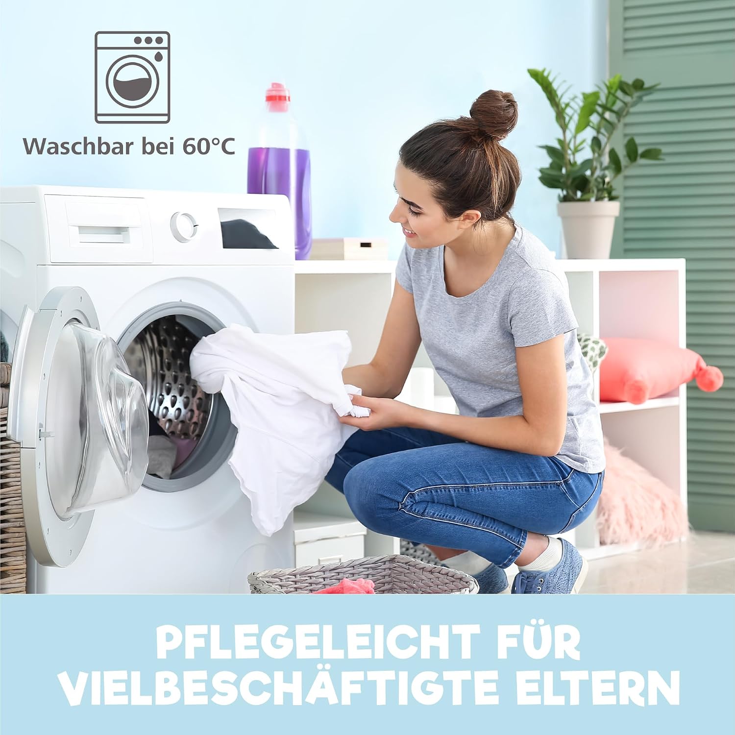 Thumbnail 6 de 2X Spannbettlaken + Matratzenschoner 55x90cm