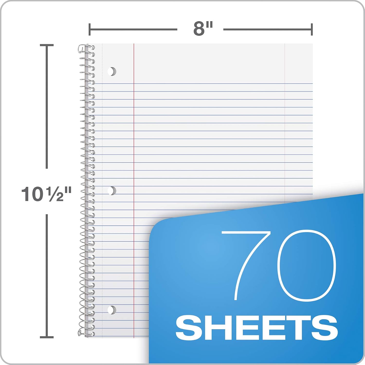 Detalle 2 de Oxford Spiral Notebook 6 Pack, 1 Subject, College Ruled (65007) – Color Assortment