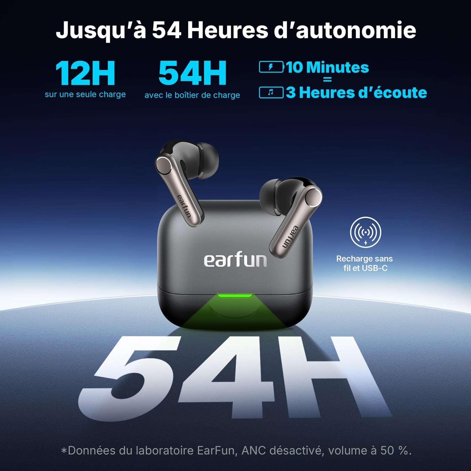 Thumbnail 6 de EarFun Air Pro 4+ : écouteurs Bluetooth 6.0 avec ANC adaptative, aptX Lossless et jusqu’à 54 h d’autonomie