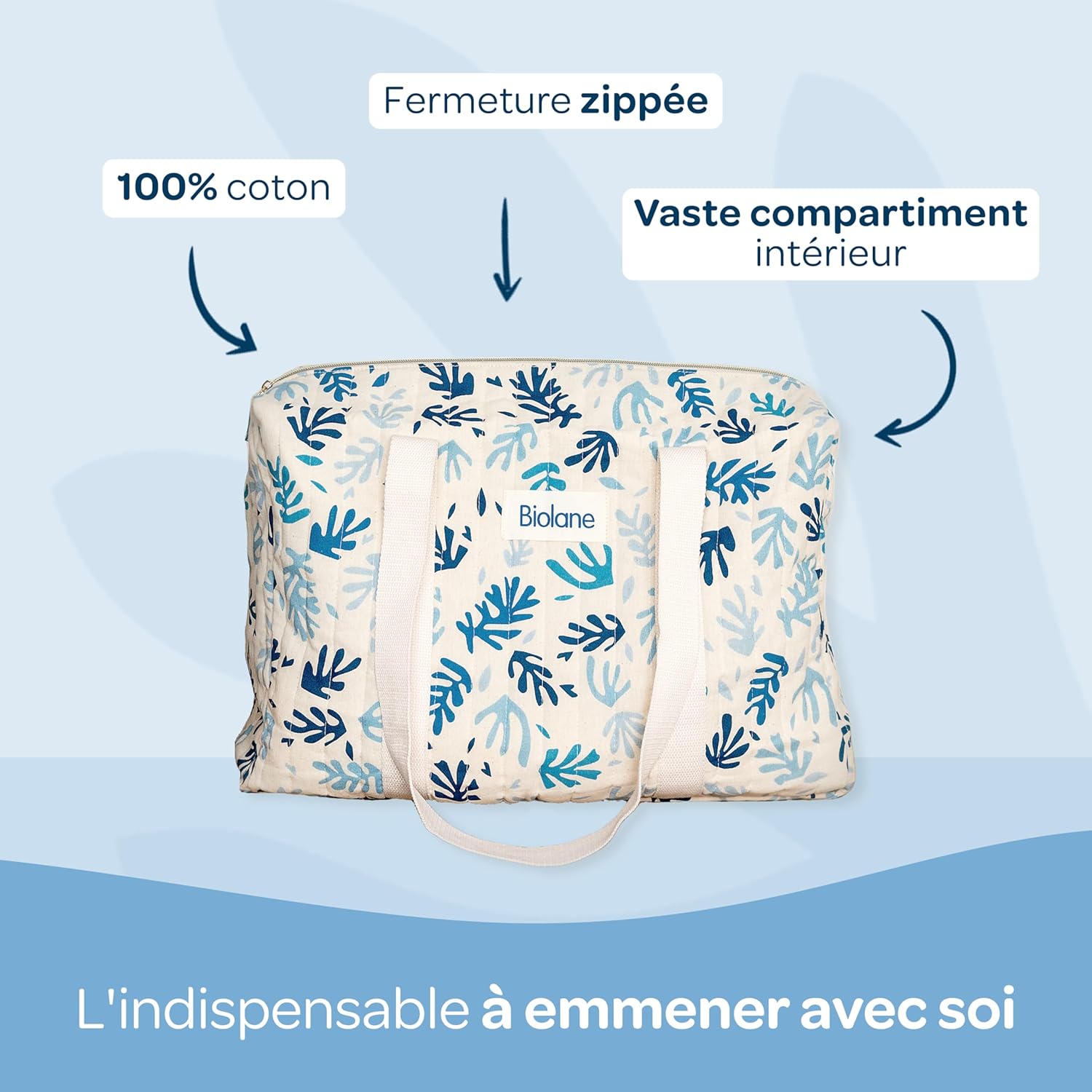 Thumbnail 6 de Coffret Maternité Biolane – Kit soins bébé naissance avec sac à langer et couches + lingettes H2O