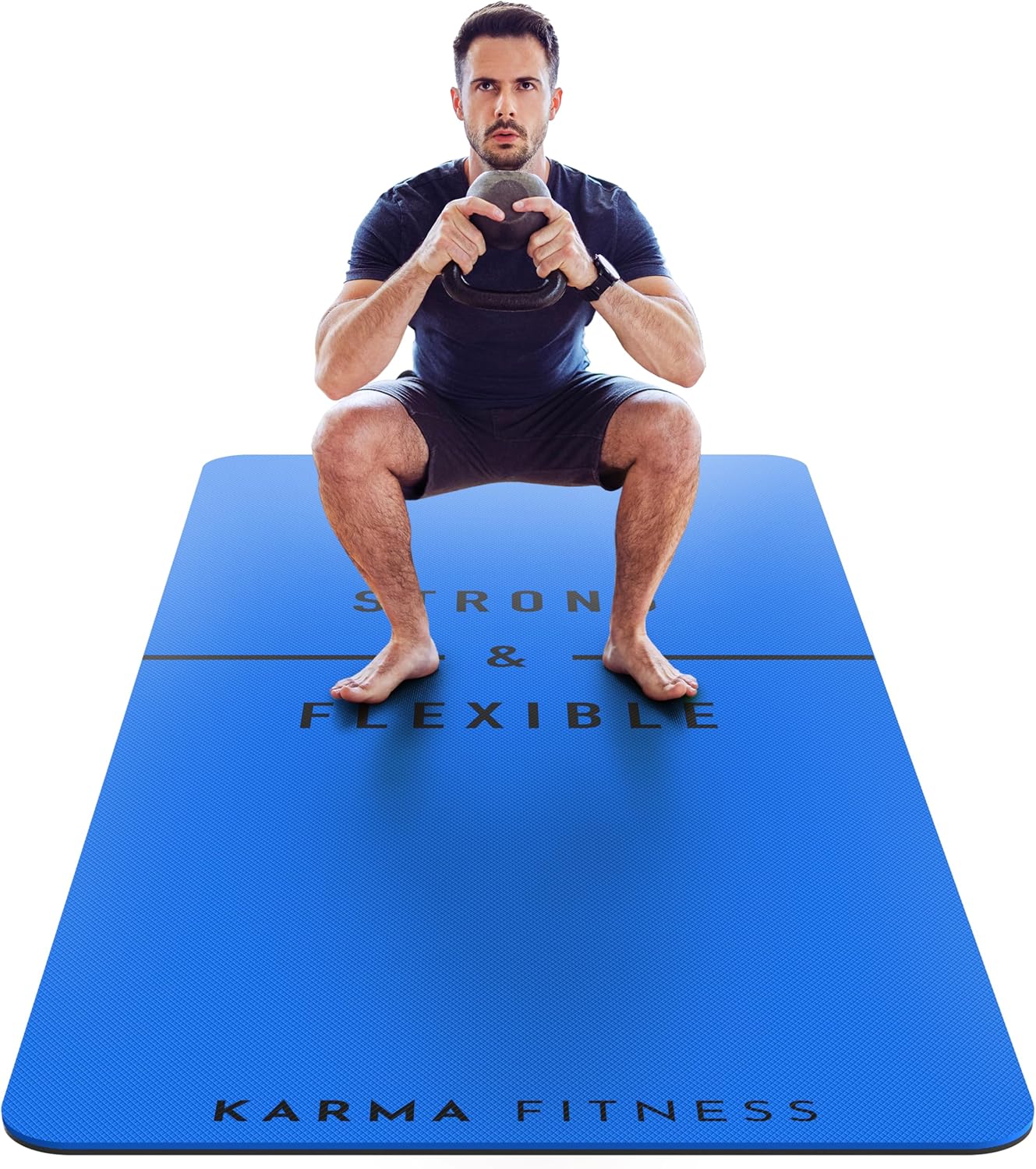 Thumbnail 6 de Large Exercise Mat - Extra Wide & Extra Thick Yoga Mat (183cm x 80cm x 10mm) in TPE