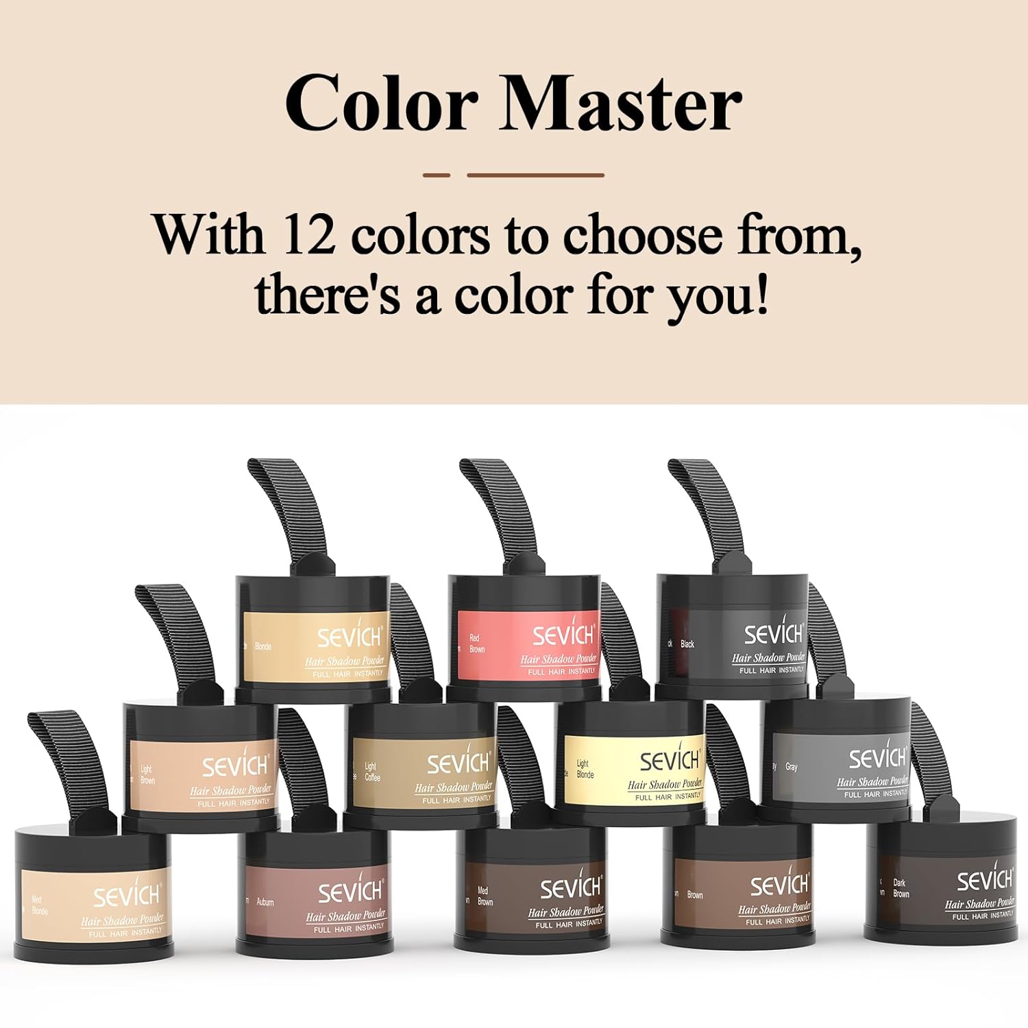 Detalle 2 de Sevich Hairline Powder (Dark Brown) — instant hair loss and root touch-up powder