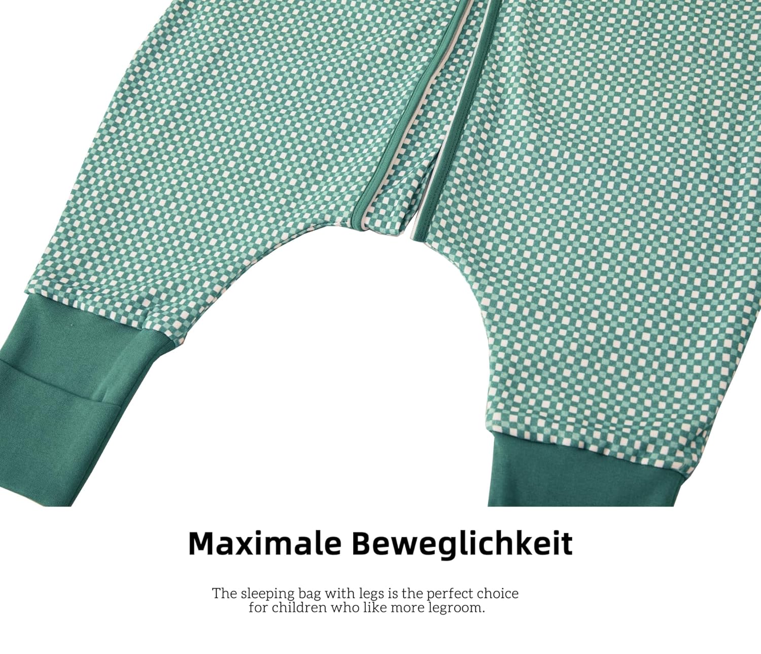 Thumbnail 6 de Chilsuessy Baby Schlafsack mit Beinen 1.5 Tog – 100% Baumwolle, Grün Vogel, 70–100 cm