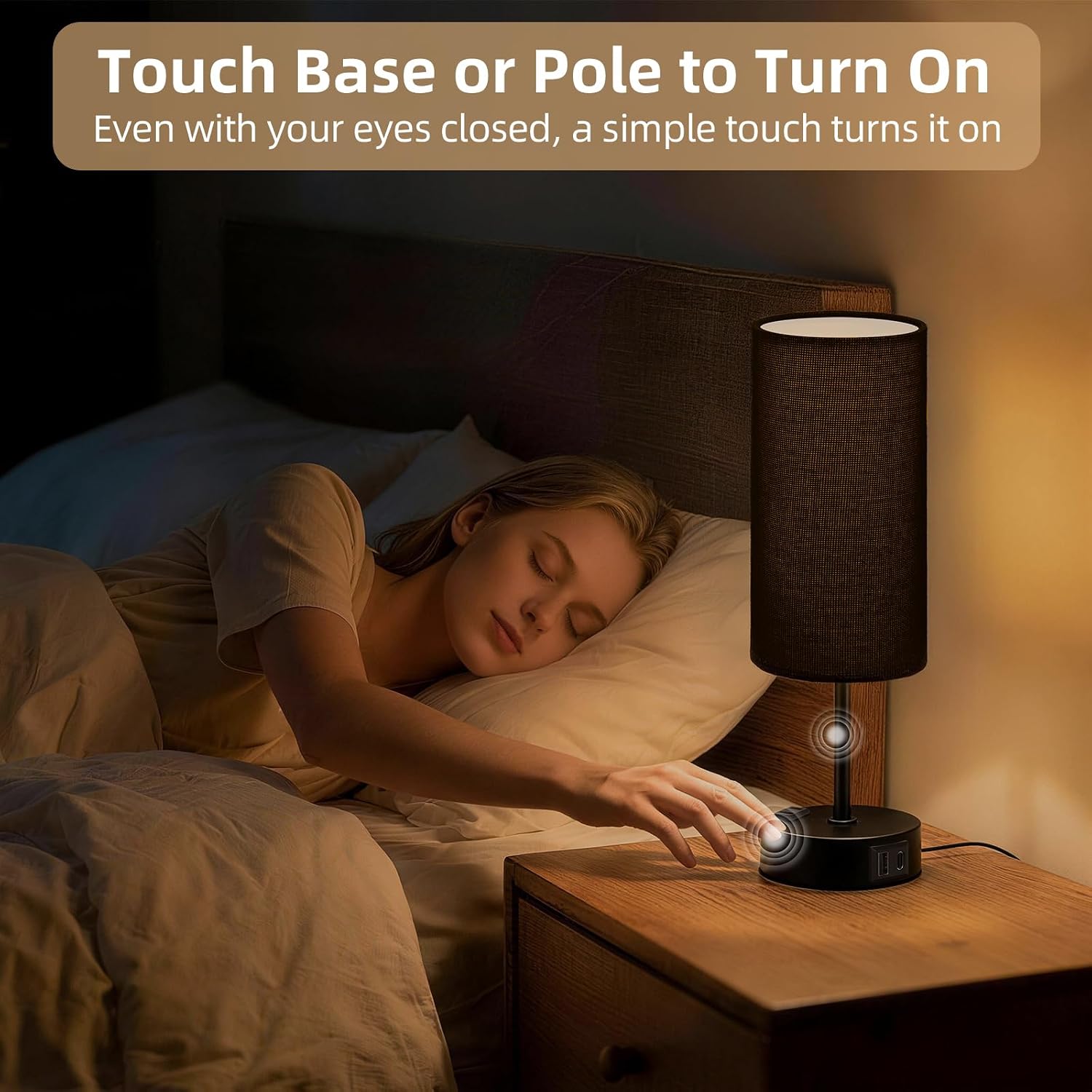 Detalle 2 de Fitfull Bedside Table Lamp with 6W LED Bulb