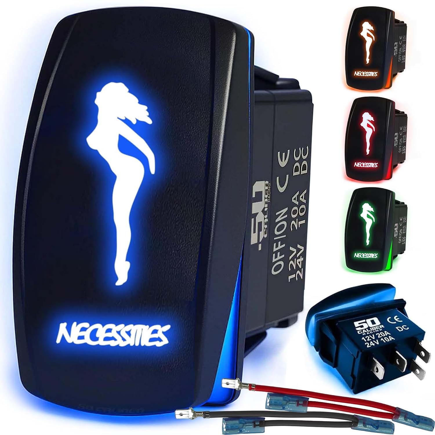 Detalle de 50 Caliber Racing Rocker Switch 12V