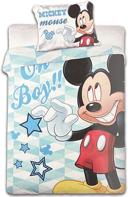 Detalle de Disney Mickey Mouse Baby Juego de Cama Reversible 100% Algodón 💤
