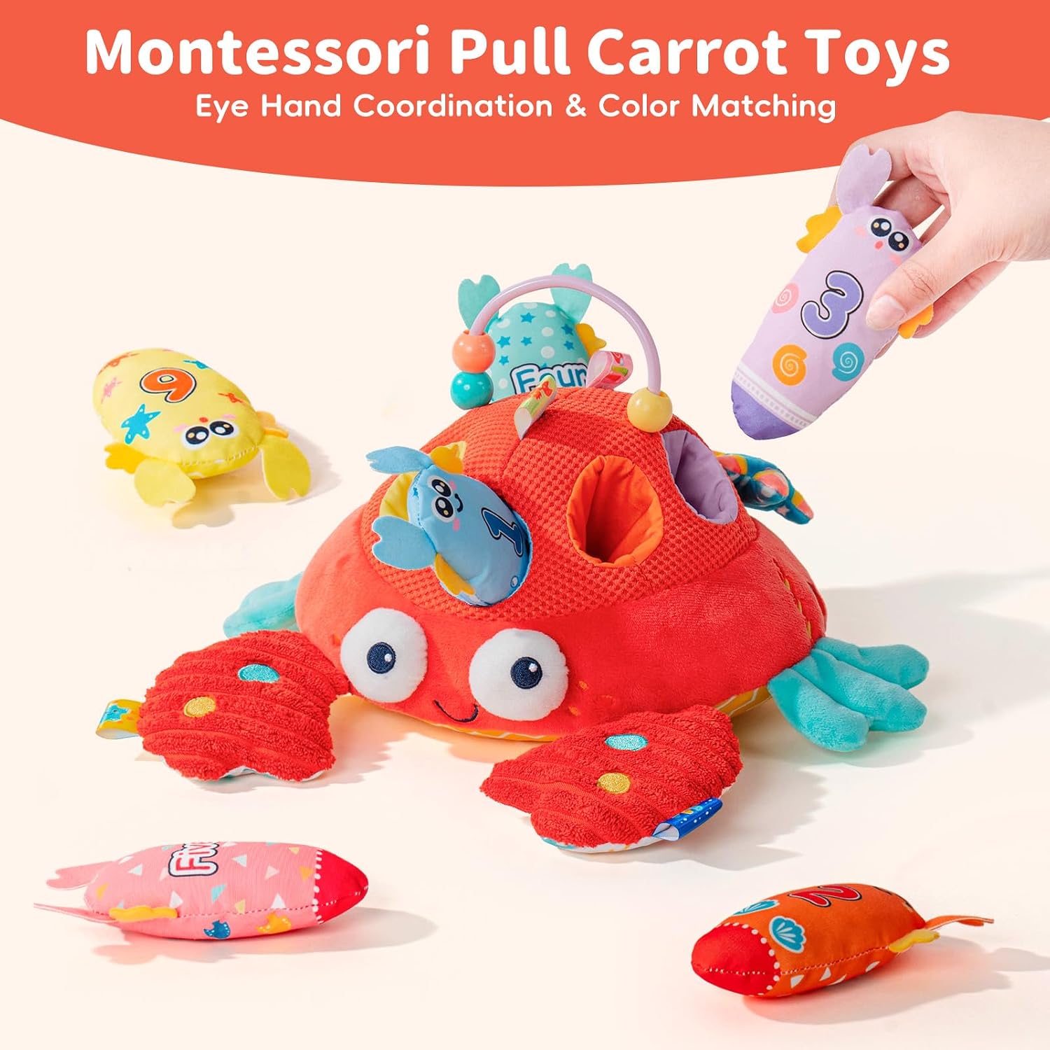 Detalle de Jollybaby Plush Montessori Sorting Toy