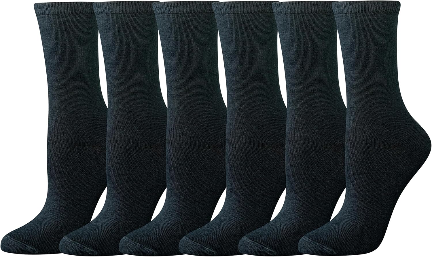 Thumbnail 4 de Damen Crew-Socken aus Baumwolle (6 Paar) – bequem bis unter die Wade