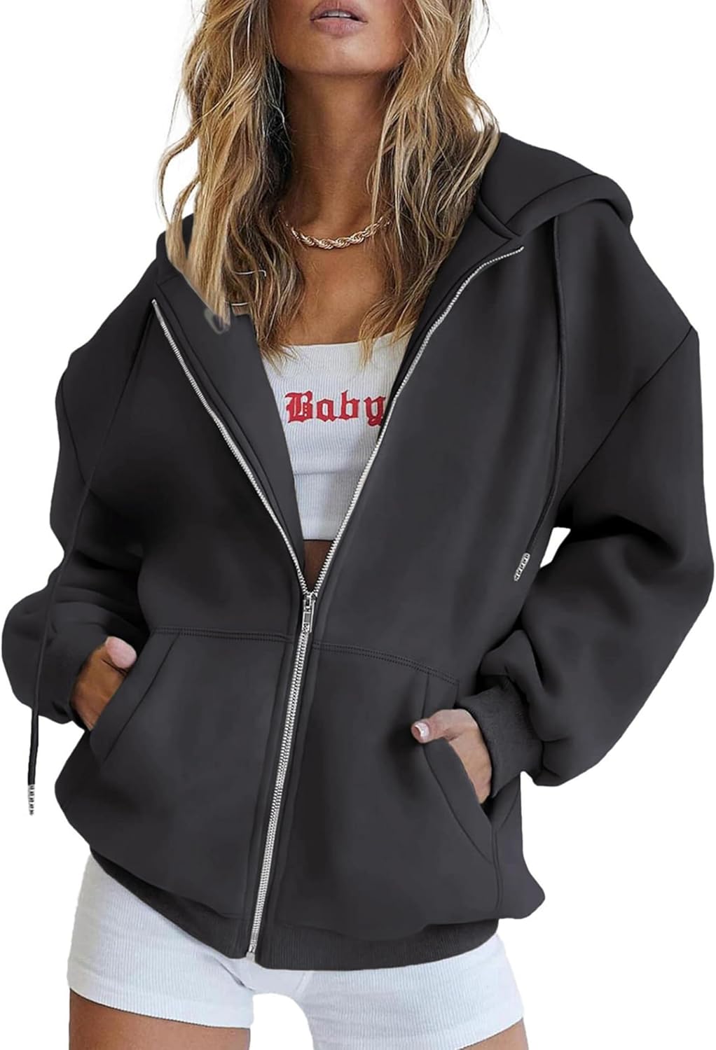 Thumbnail 6 de Timuspo Hoodie Damen Sweatjacke 2026 – Kapuzenjacke mit Reißverschluss, Oversize