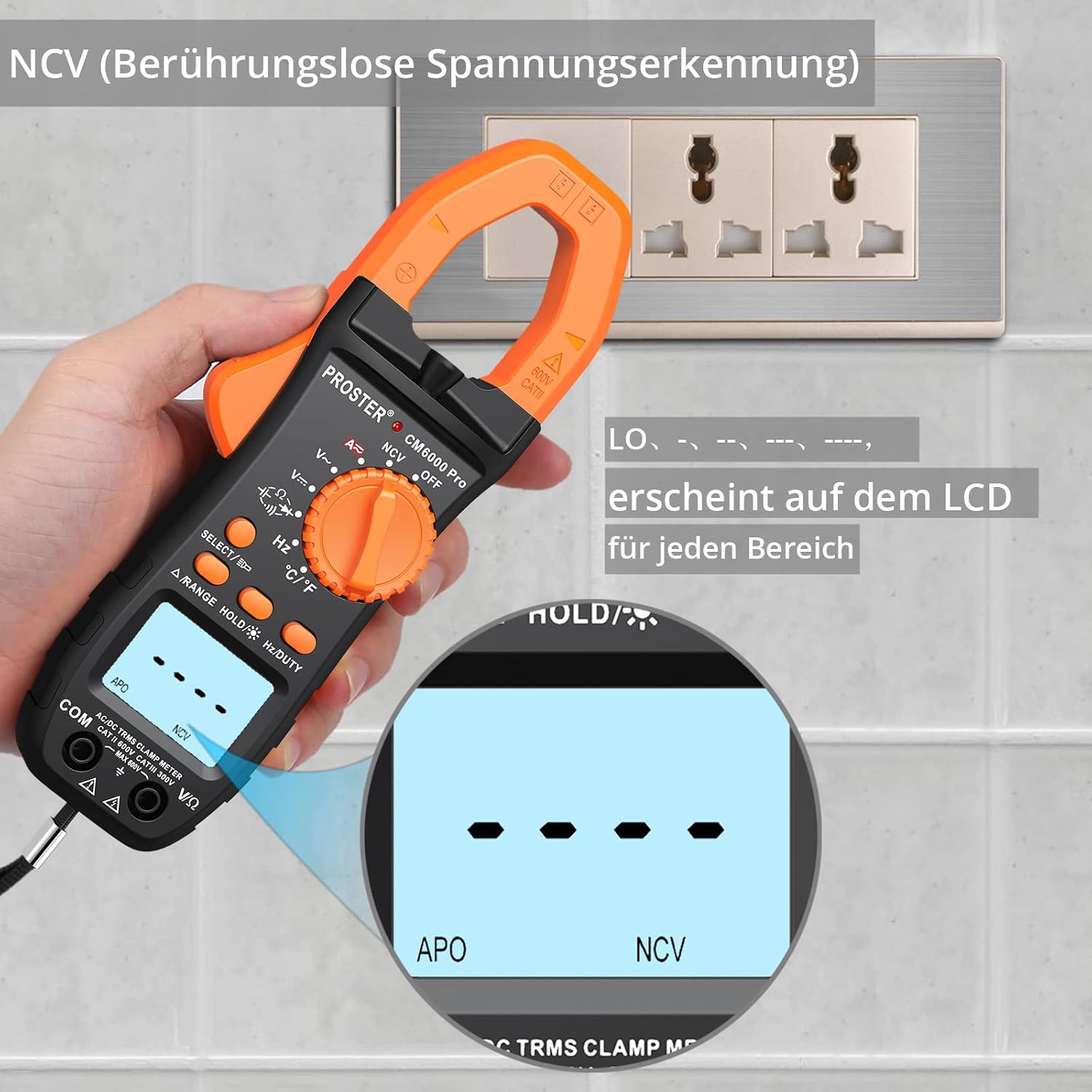 Detalle 2 de Proster Digitale Stromzange 800A TRMS đ