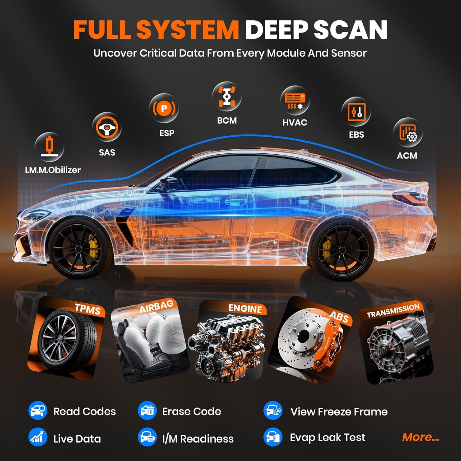 Thumbnail 3 de ANCEL DS500 Elite OBD2 Scanner 7-inch