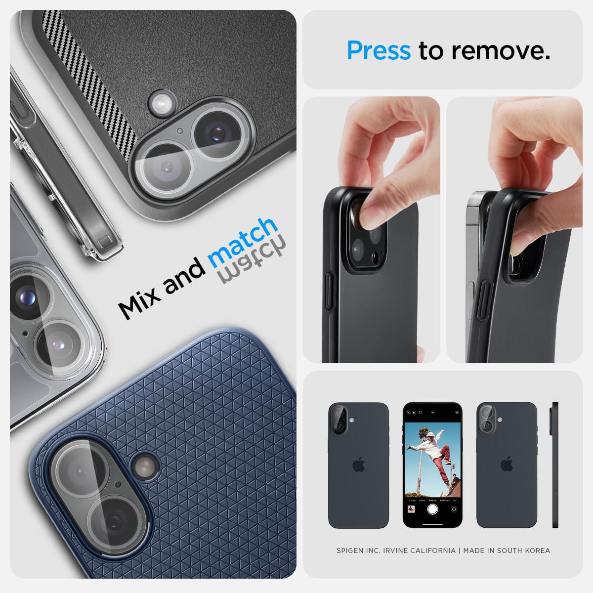 Thumbnail 6 de Spigen Glas.tR Optik protezione fotocamera per iPhone 16 / iPhone 16 Plus (2 pezzi) cristallino, durezza 9H