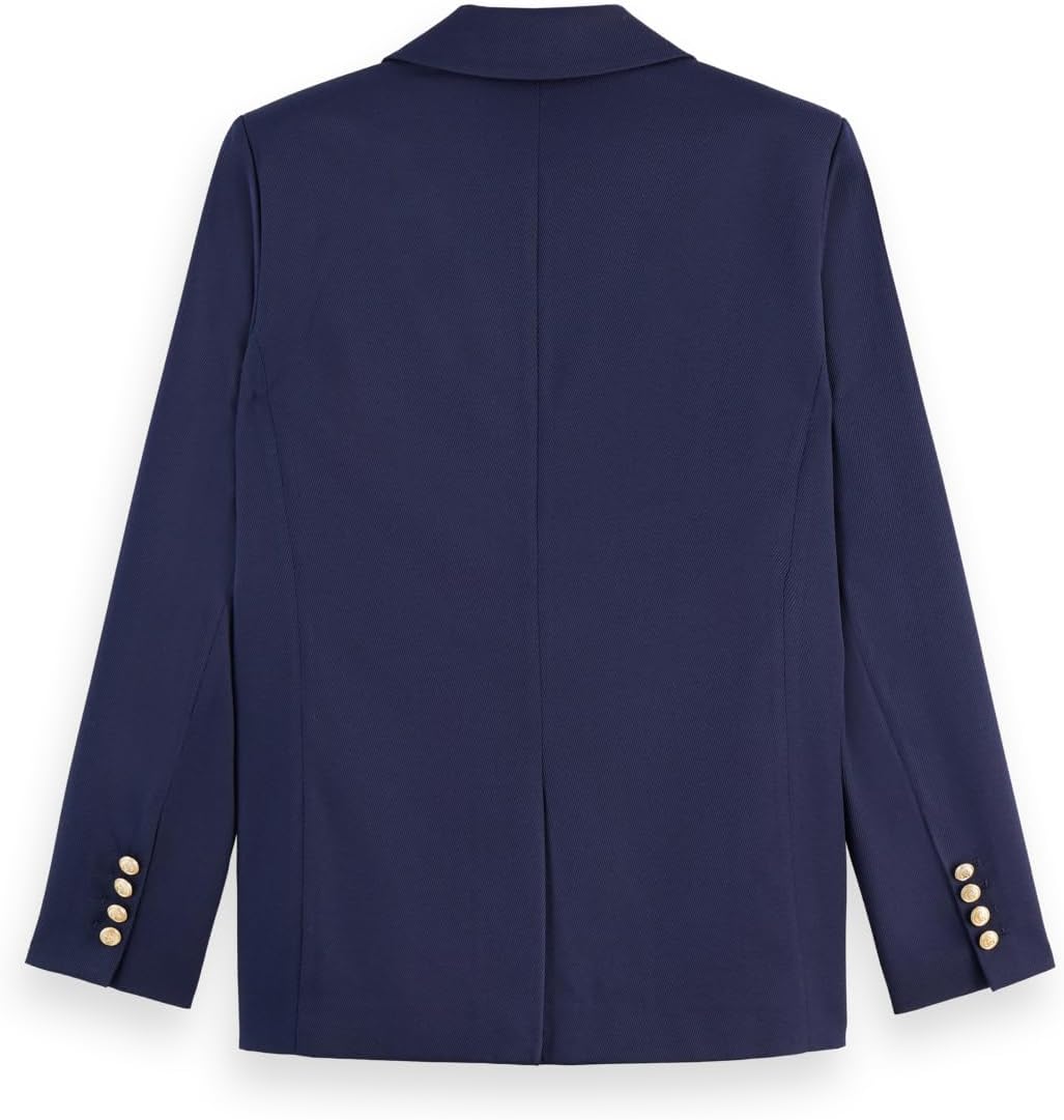 Detalle 2 de Scotch & Soda Blazer Gabardine Twill Boyfriend pour femme — décontracté et élégant