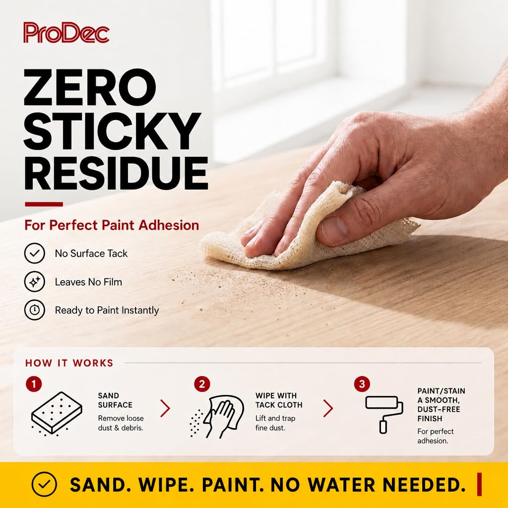 Detalle de ProDec PTR10P kleefdoeken, harsgeïmpregneerd, 10 stuks, 76 × 41 cm