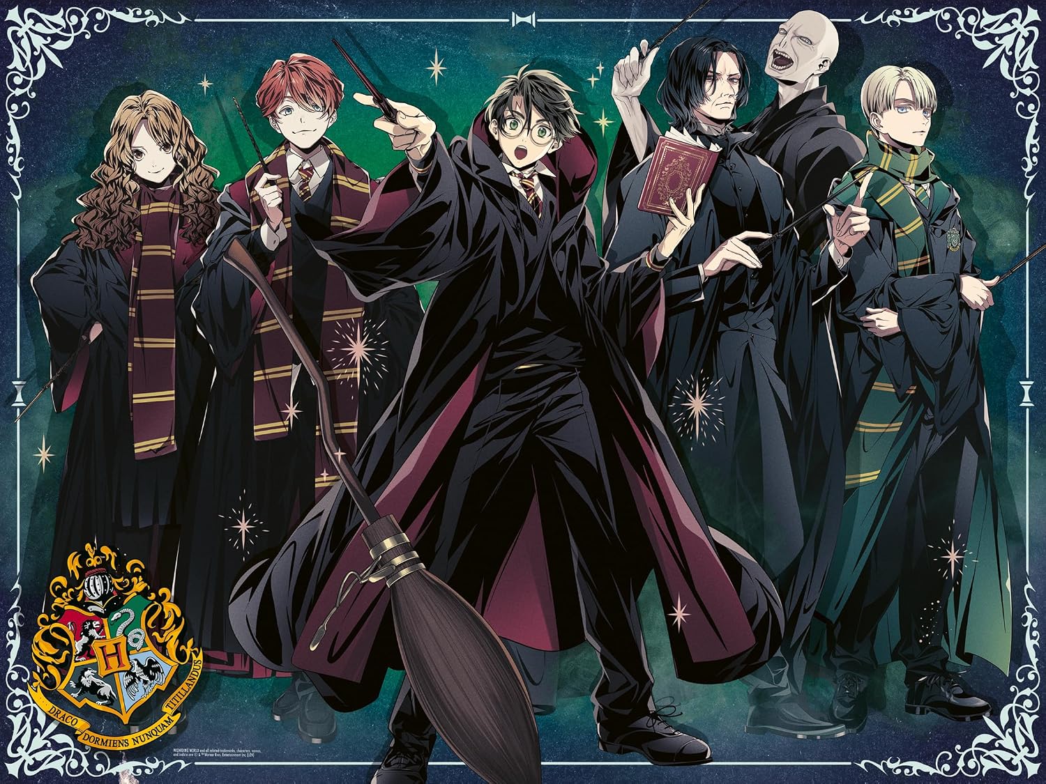 Detalle de Ravensburger Puzzle 12001222 „Gryffindor vs. Slytherin“ (1500 Teile) – Harry-Potter-Puzzle ab 14 Jahren