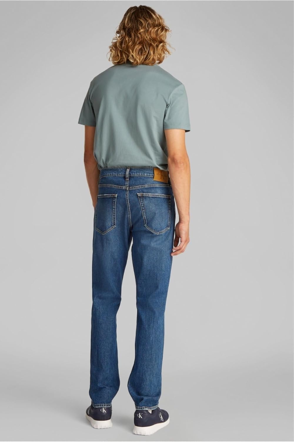 Detalle de Calvin Klein Slim Straight J30j327166 pour homme : le jean slim droit pour un look net