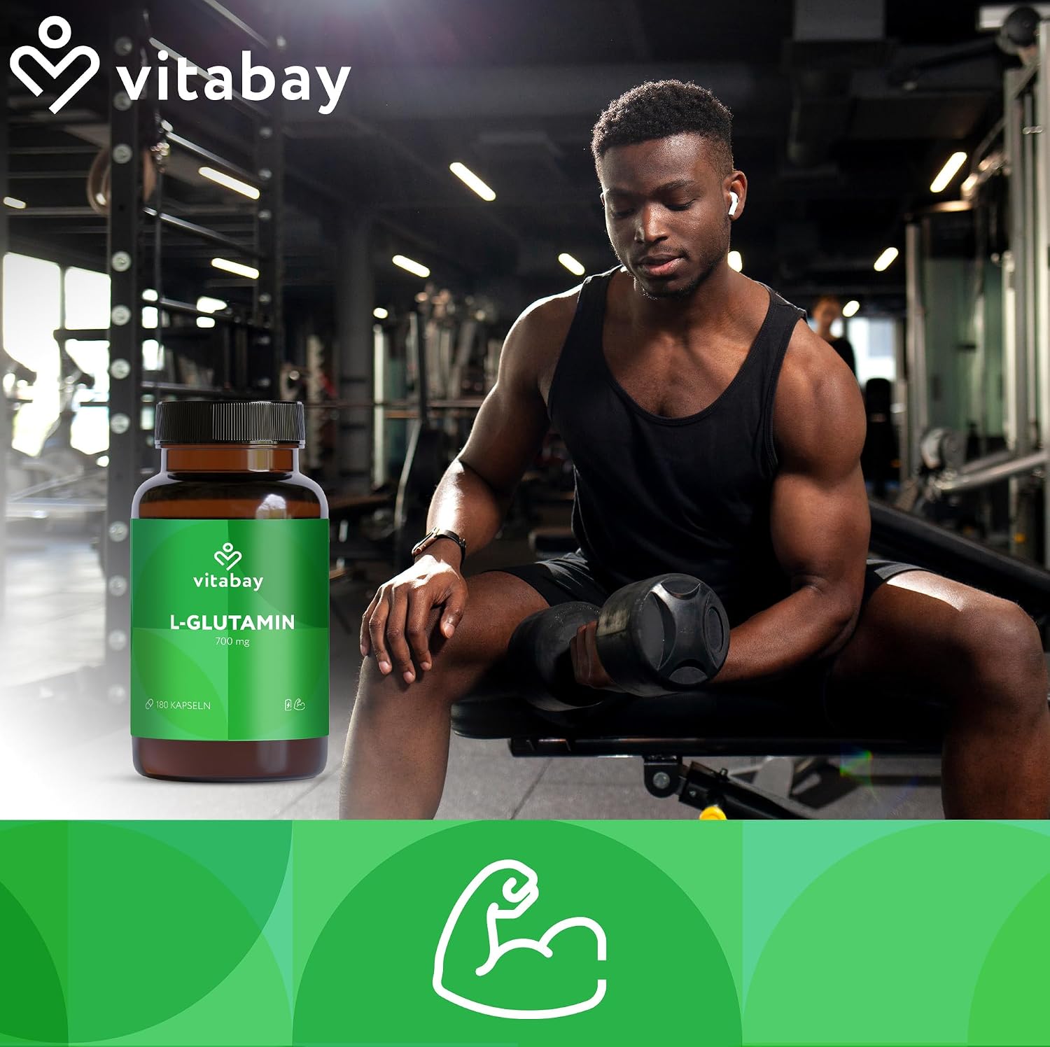 Detalle 2 de Vitabay L-Glutamin Kapseln 700 mg 💊