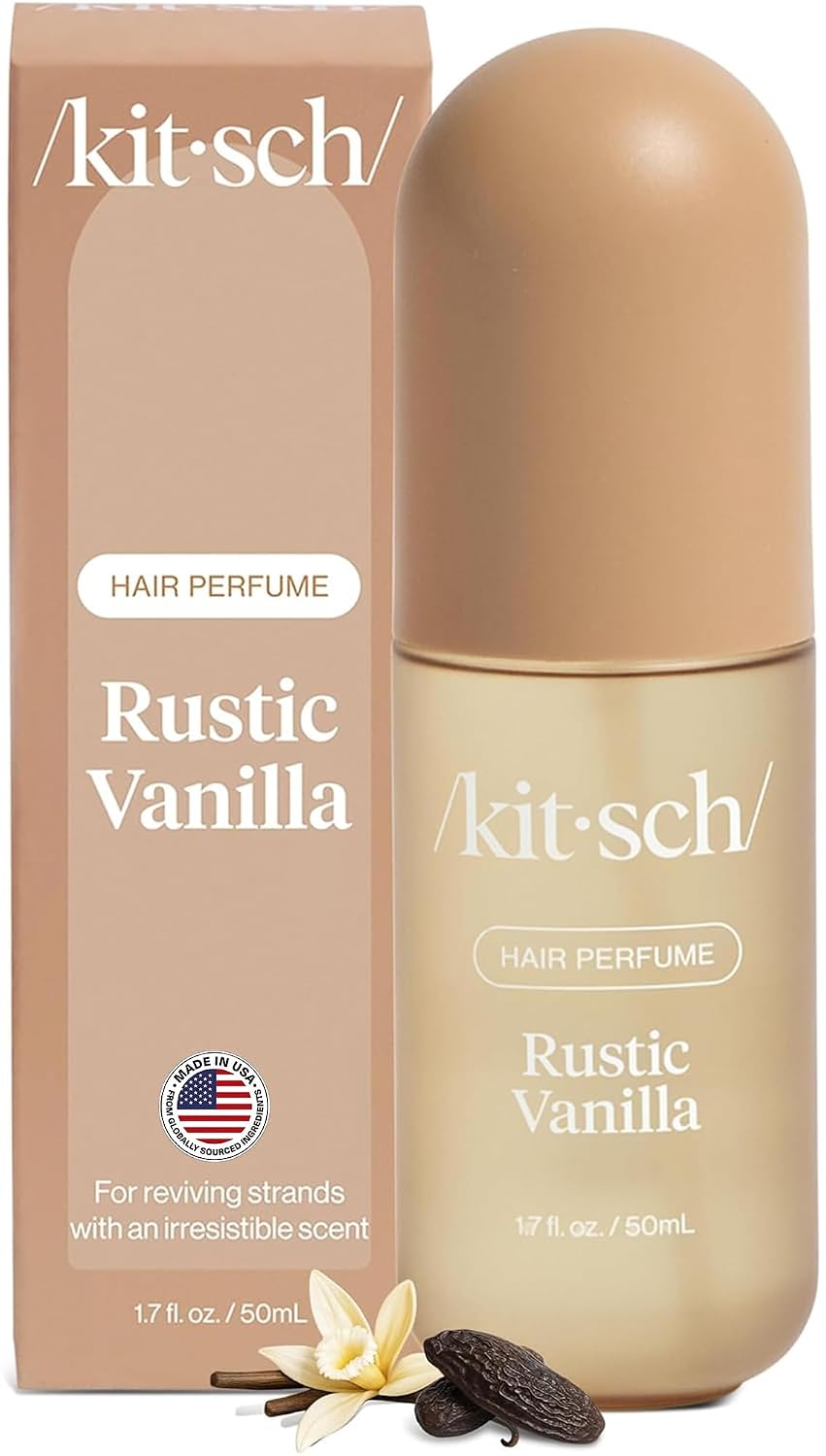 Detalle de Kitsch Rustic Vanilla Hair Perfume, Hair & Body Mist, 50 mL