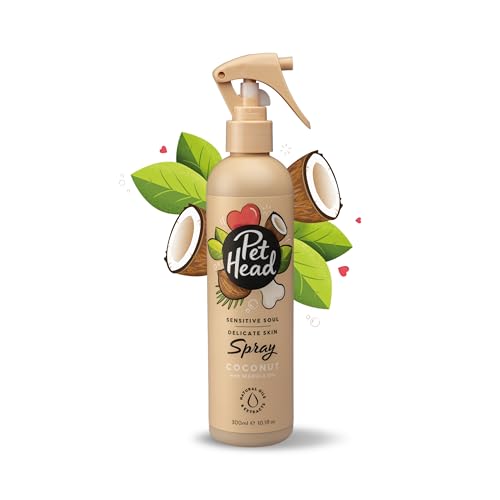 Detalle de Pet Head Sensitive Soul Fellspray für Hunde – Kokosduft, pH-neutral, vegan & tierversuchsfrei, 300 ml
