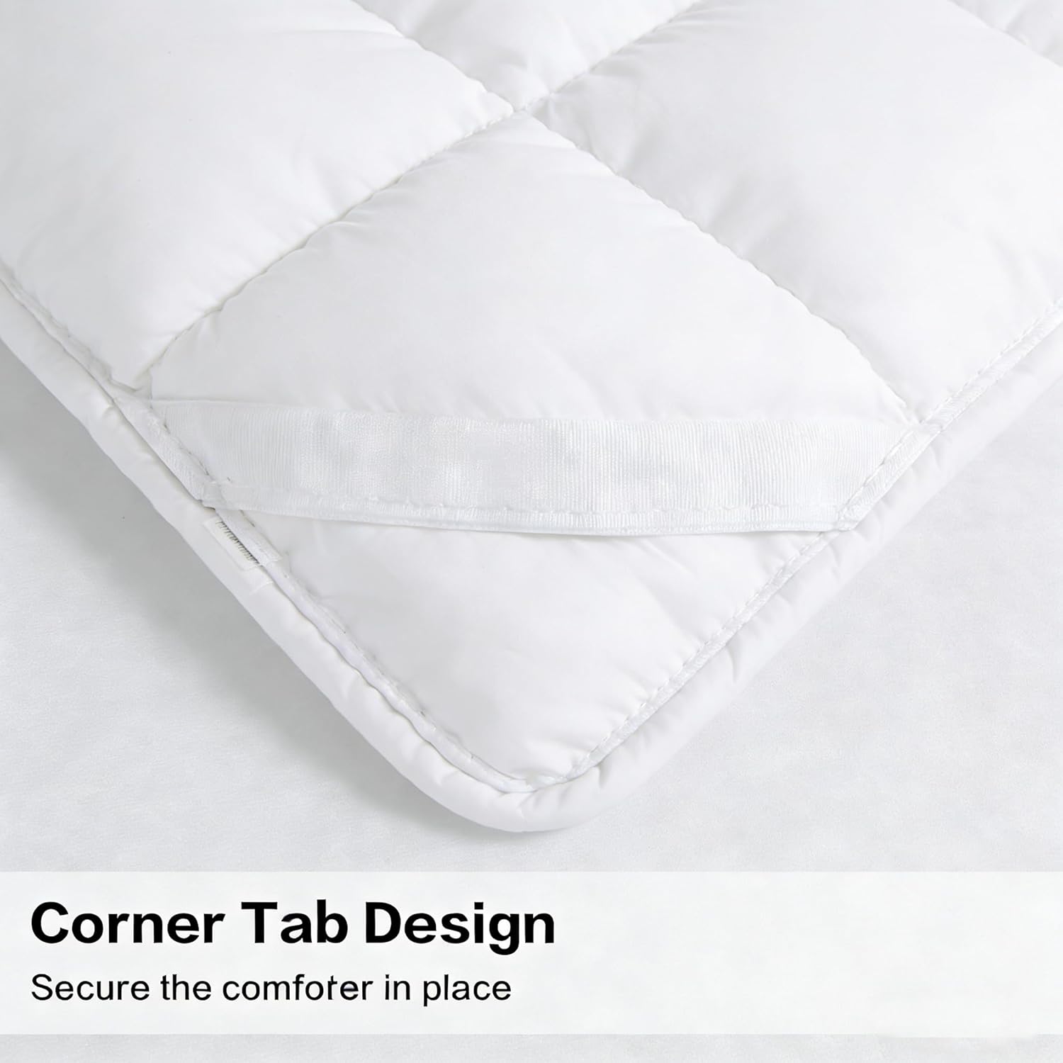 Thumbnail 4 de SLIMELODY COMFORTER03 Oversized Queen Duvet Insert, White, Reversible, 98 x 98 Inches