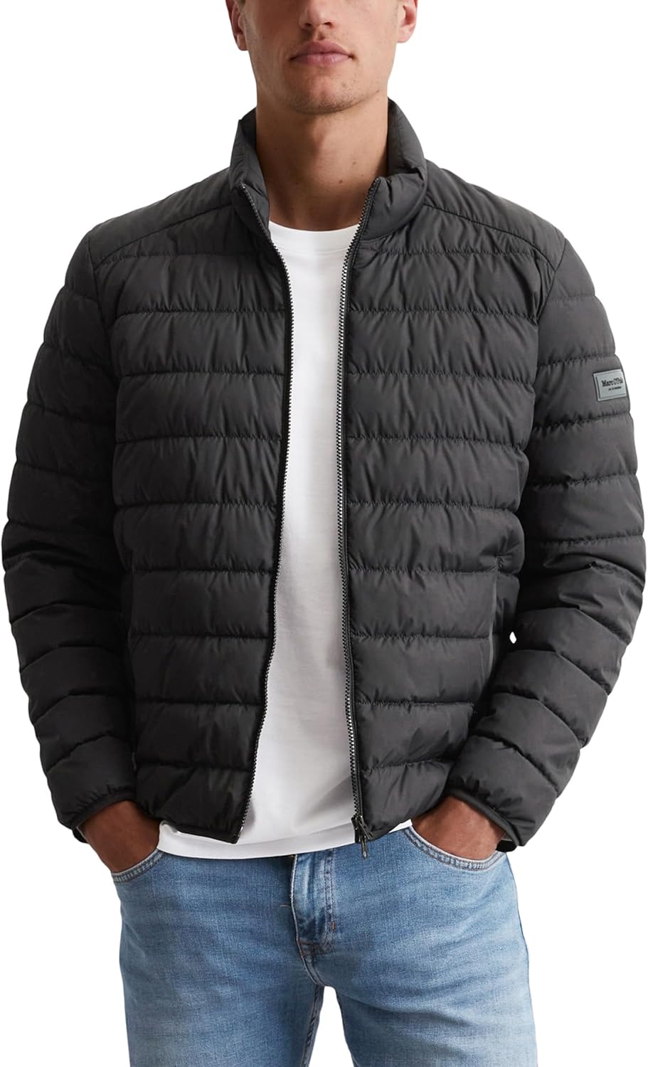 Detalle de Marc O’Polo Damen Steppjacke mit Stehkragen – leicht, mit 2-Wege-Reißverschluss
