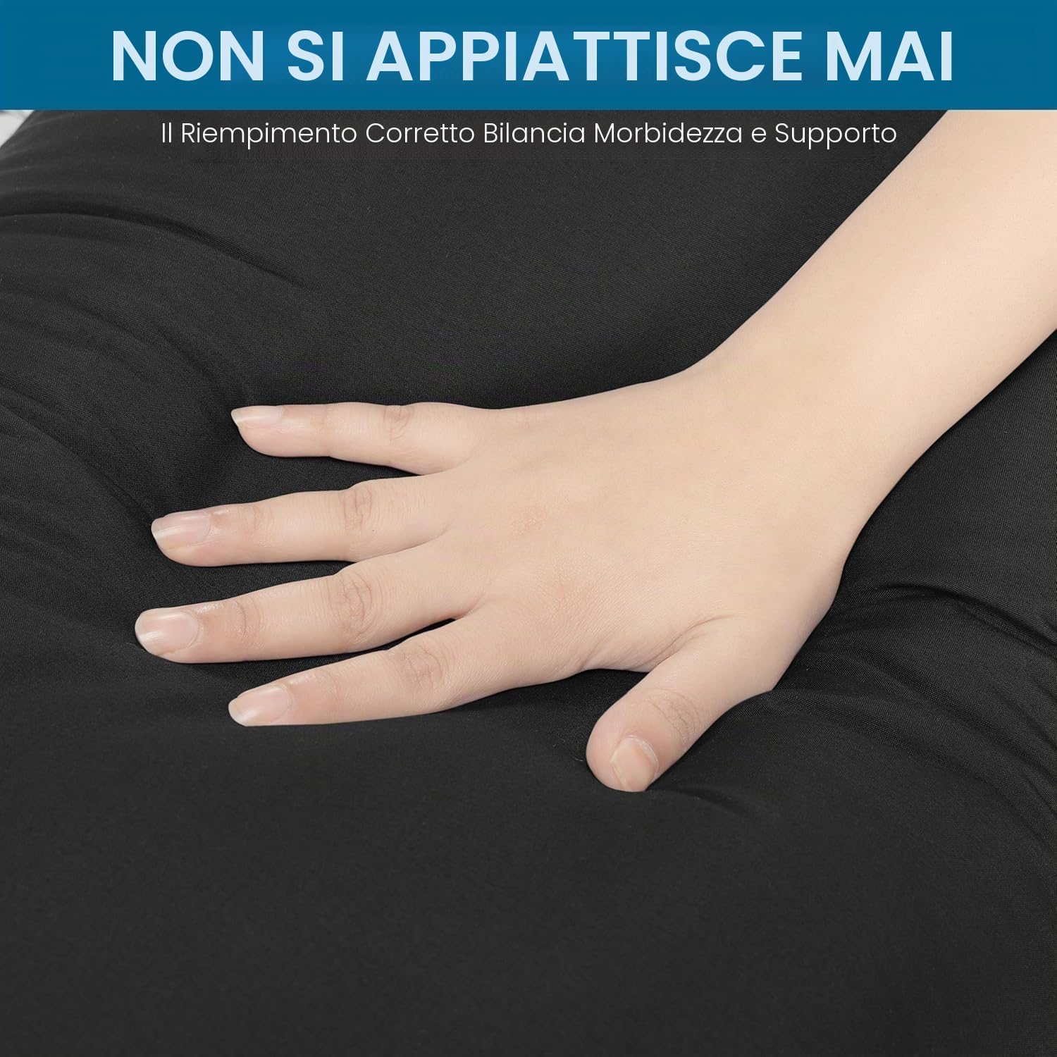 Thumbnail 6 de Utopia Bedding Cuscino per Dormire Laterale 40x145 cm – supporto maternità e sonno laterale, Nero