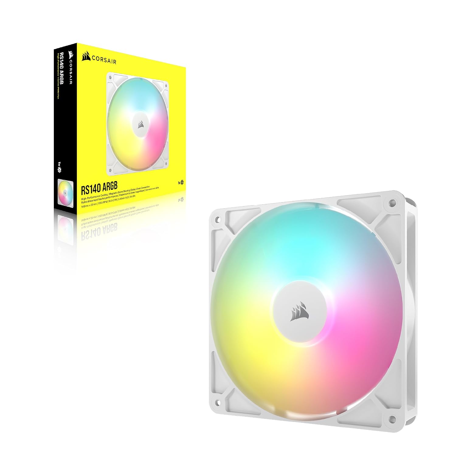 Thumbnail 6 de CORSAIR RS140 ARGB PWM CO-9050186-WW 140mmケースファン、ホワイト・デイジーチェーン対応