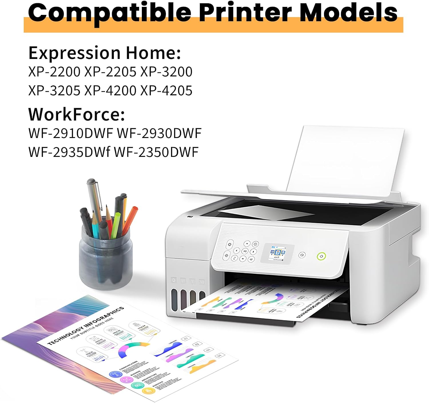 Detalle de Torvon 604XL-inktcartridges, multipack met 9 cyaan-, magenta- en gele cartridges