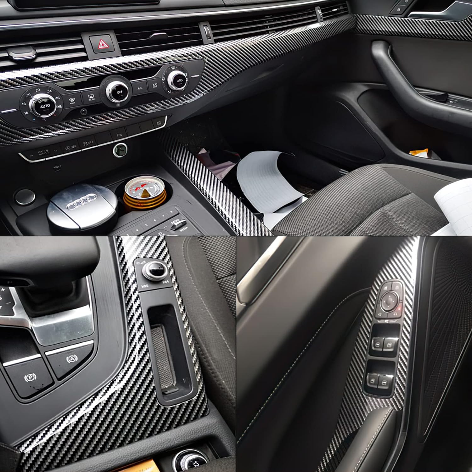 Thumbnail 4 de High Glossy Carbon Fibre Vinyl Wrap 30 x 300cm