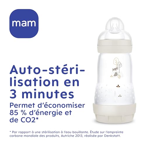 Thumbnail 4 de MAM Easy Start Anti-Colique Lot de 2 Biberons 260 ml (2+ mois) Lilas + Sable