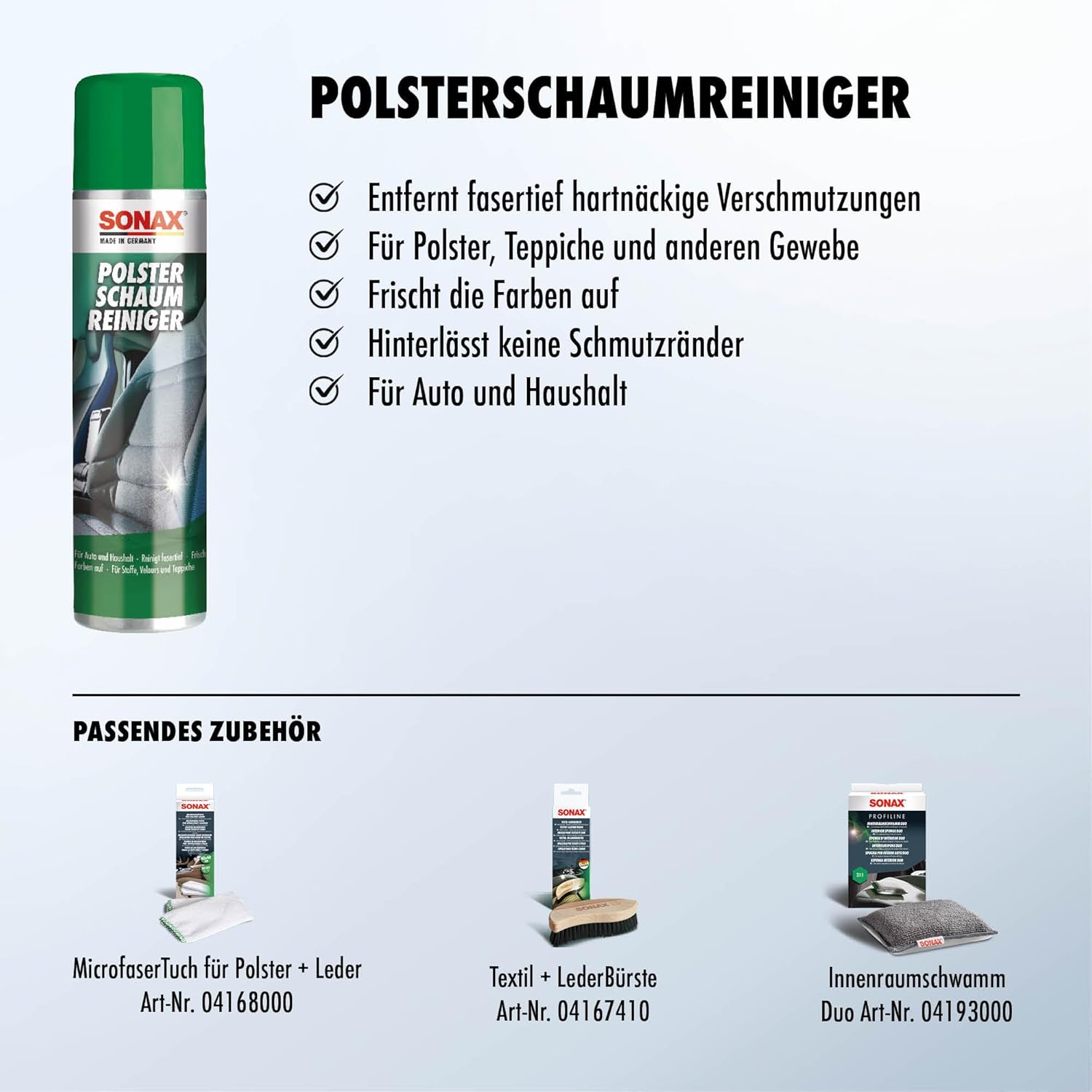 Detalle de SONAX PolsterSchaumReiniger 400 ml