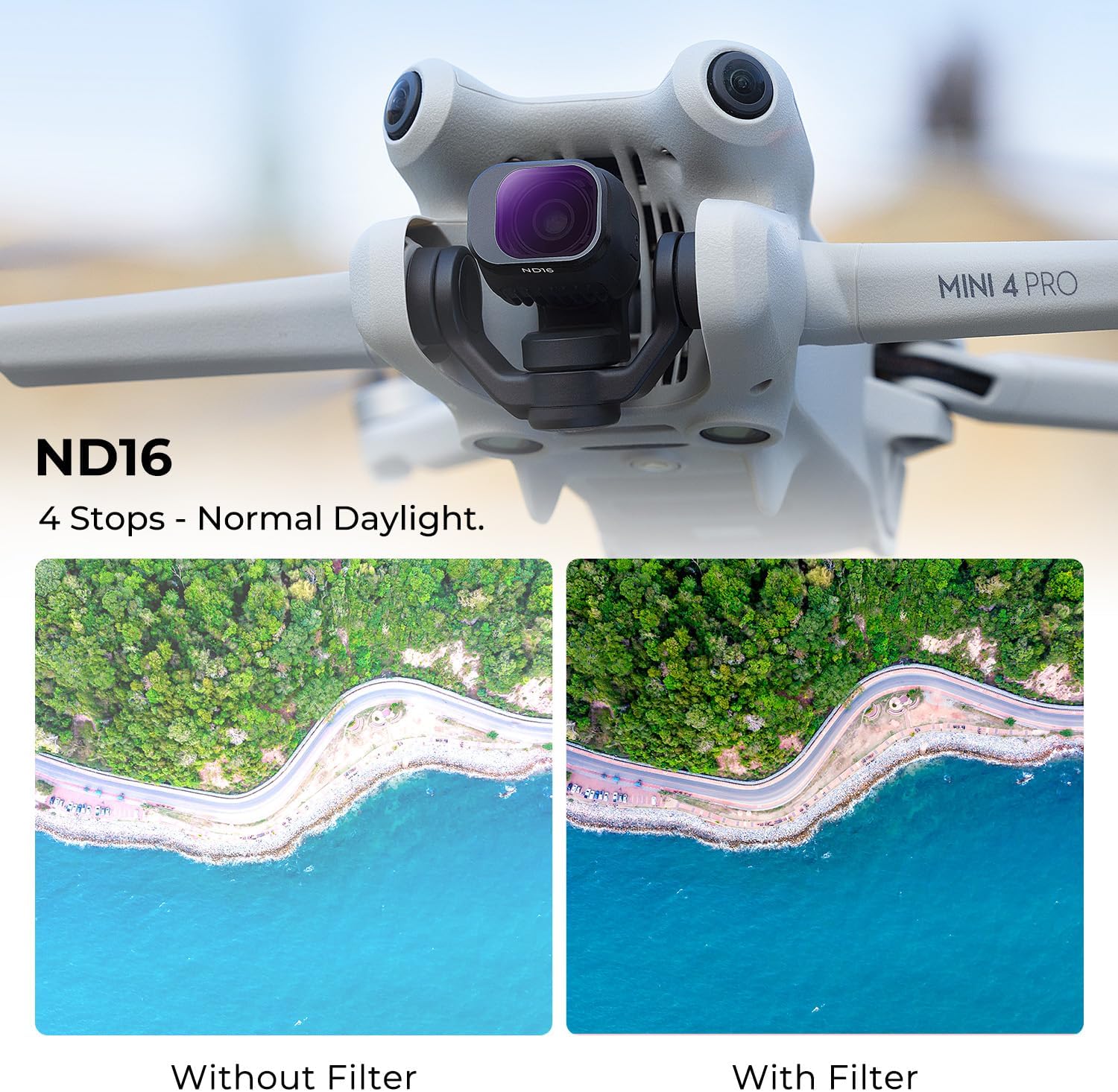 Thumbnail 3 de K&F Concept Mini 4 PRO ND Filtro Kit: ND8, ND16, ND32 e ND64 per DJI Mini 4 Pro