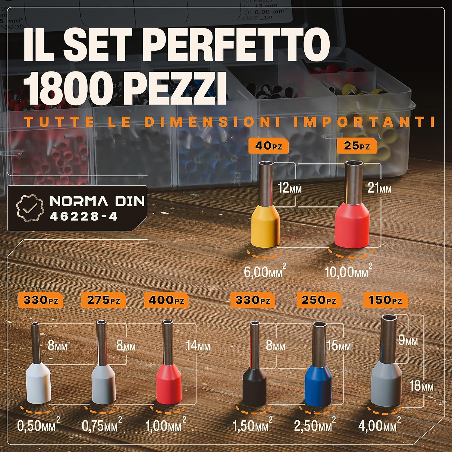 Thumbnail 3 de BAURIX PERSEUS: Pinza crimpatrice autoregolante con 1800 puntalini per cavi 0,25–10 mm²