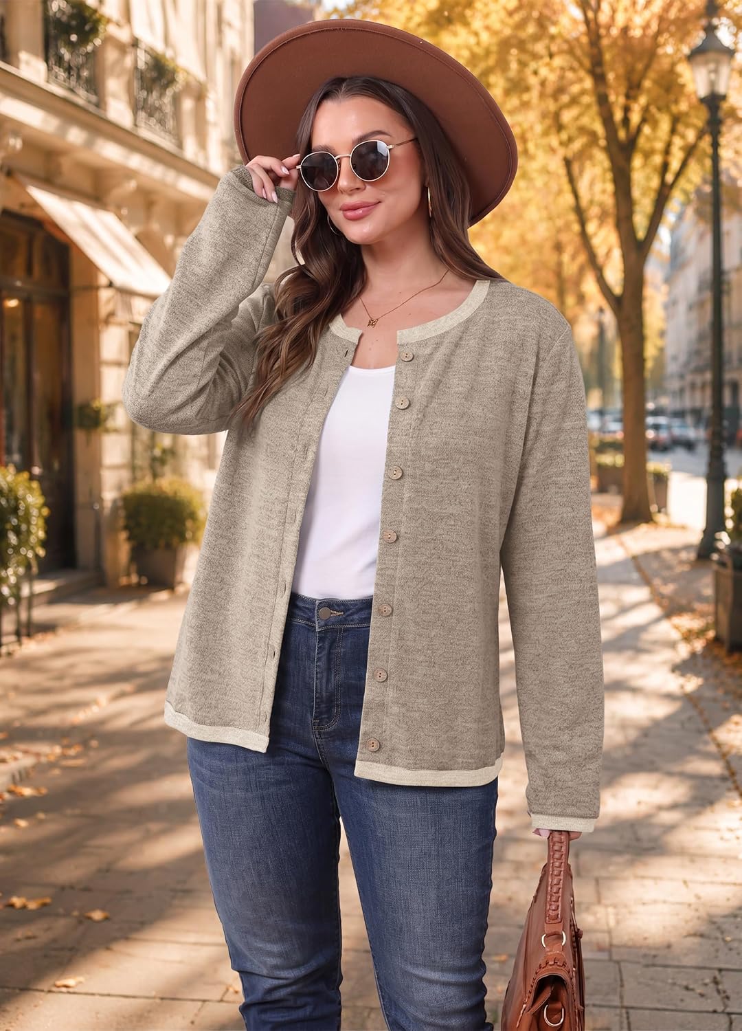 Thumbnail 2 de WIHOLL Women's Cardigan Sweater in Knit