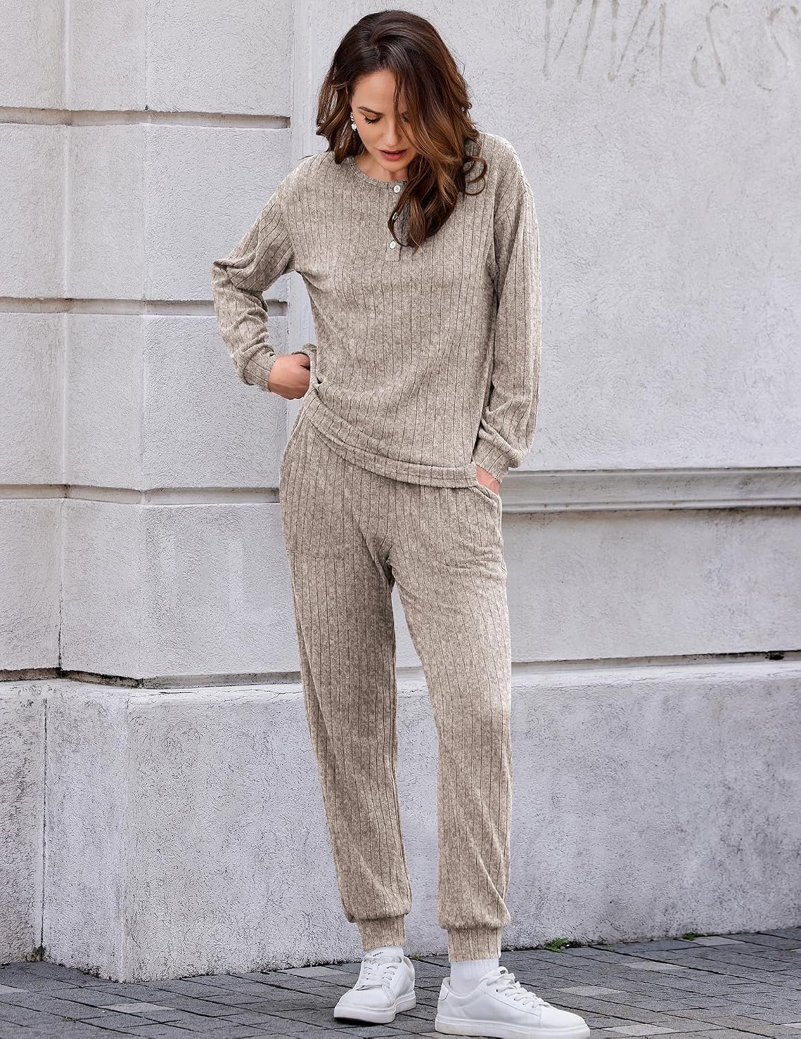 Detalle 2 de Ekouaer Women's Knit Lounge Set