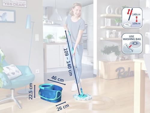 Thumbnail 6 de Leifheit Clean Twist Disc Mop Ergo 2.0 (Click System) set de fregona rotatoria con palo telescópico