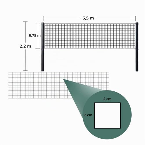 Detalle de Clever Leon Rete multi-sport 6,5 x 0,75 m – Bordeaux, resistente UV e impermeabile